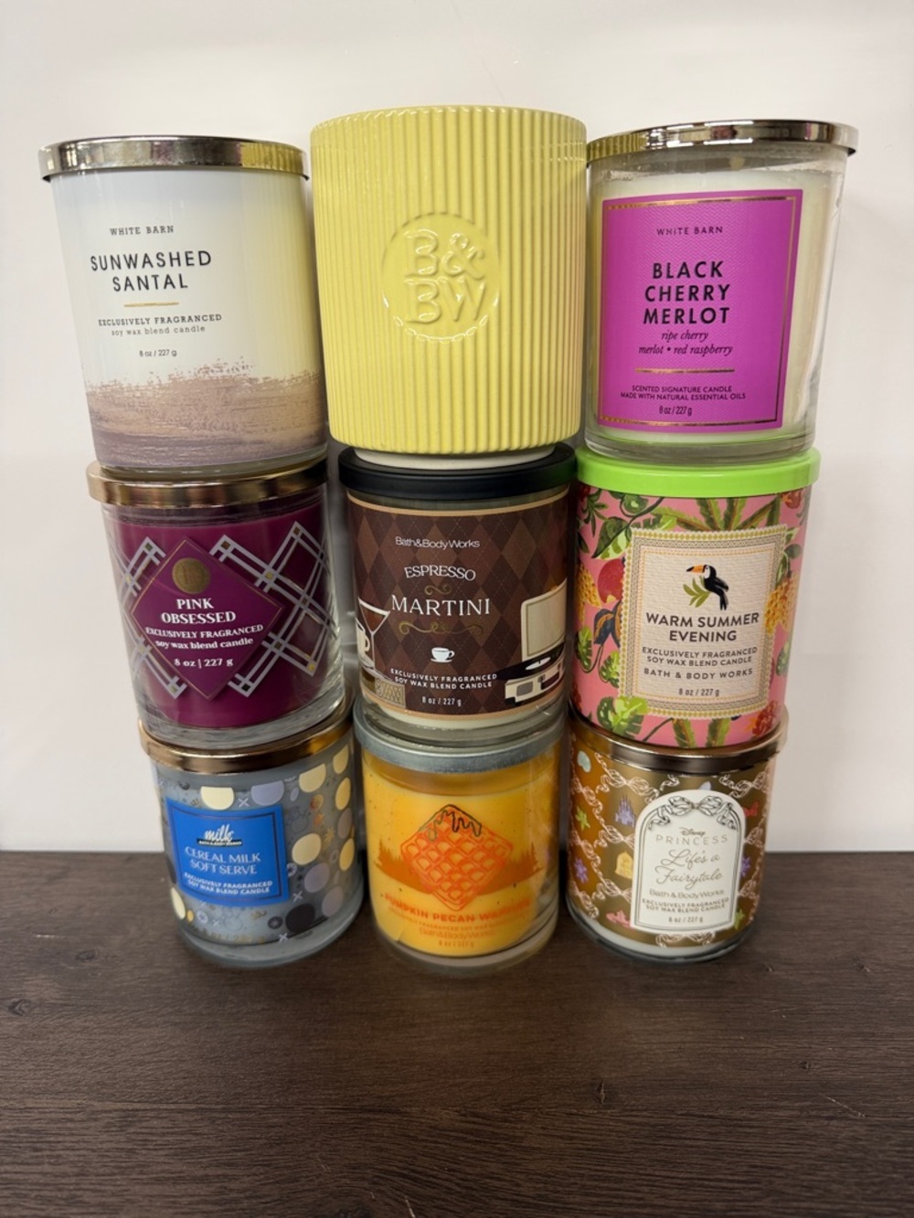 Bath & Body Works Single Wick Candles with Assorted Candles